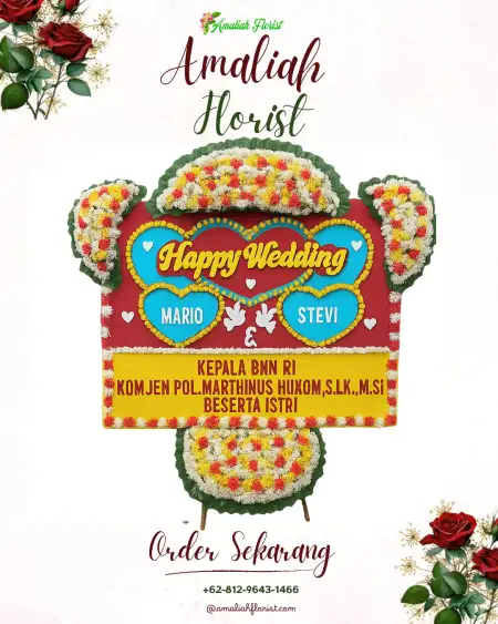 Papan Bunga Pernikahan Fajar Agung Barat